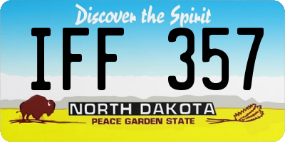 ND license plate IFF357