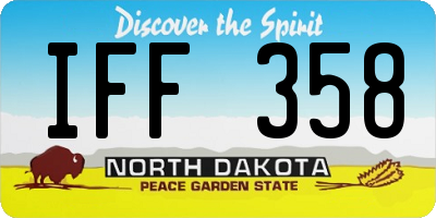ND license plate IFF358