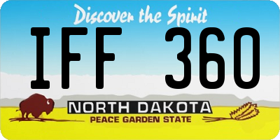 ND license plate IFF360