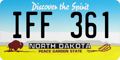 ND license plate IFF361