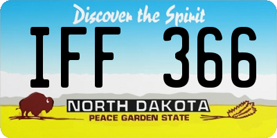 ND license plate IFF366