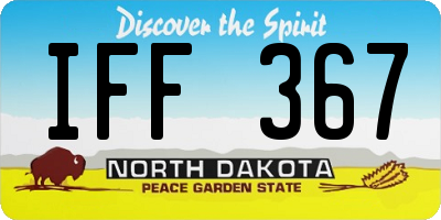 ND license plate IFF367