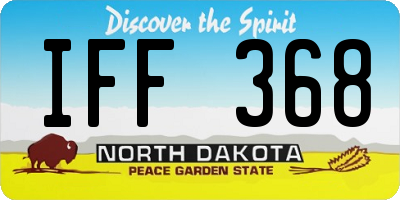 ND license plate IFF368