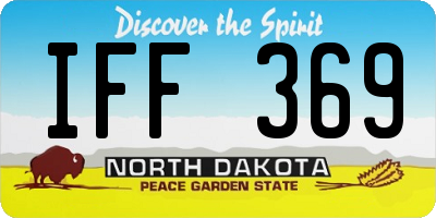 ND license plate IFF369