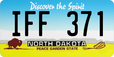 ND license plate IFF371