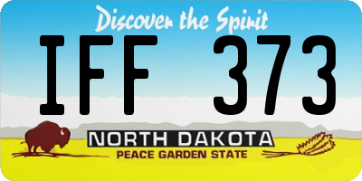ND license plate IFF373