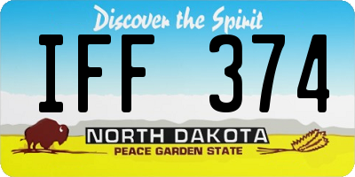 ND license plate IFF374
