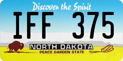 ND license plate IFF375