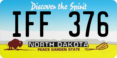 ND license plate IFF376