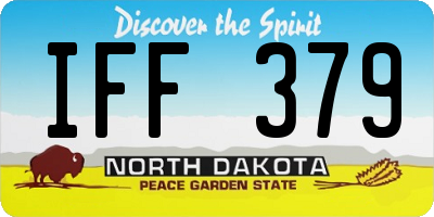 ND license plate IFF379