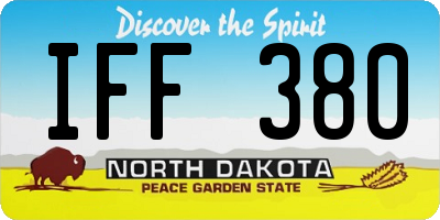 ND license plate IFF380
