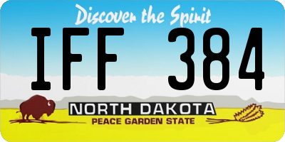 ND license plate IFF384