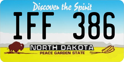 ND license plate IFF386