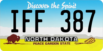 ND license plate IFF387