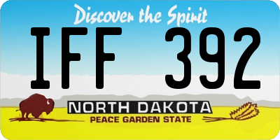 ND license plate IFF392