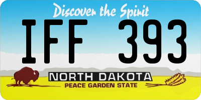 ND license plate IFF393