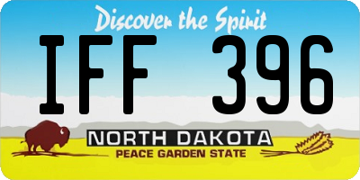 ND license plate IFF396