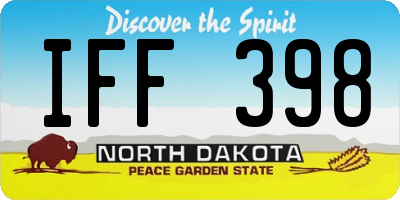 ND license plate IFF398