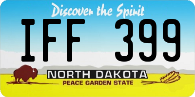 ND license plate IFF399