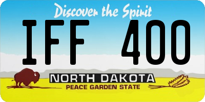 ND license plate IFF400