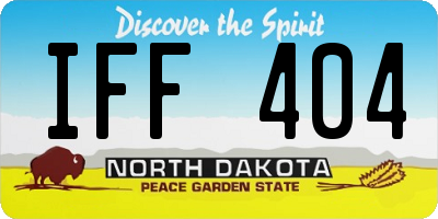 ND license plate IFF404