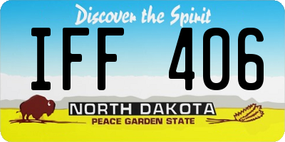 ND license plate IFF406
