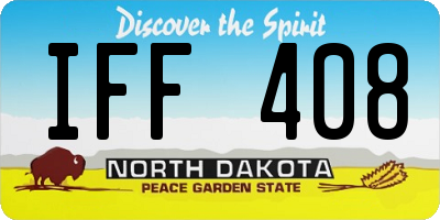 ND license plate IFF408