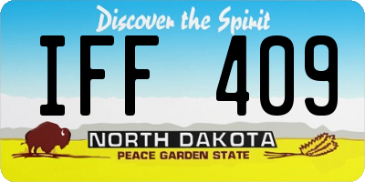 ND license plate IFF409