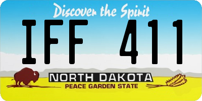ND license plate IFF411