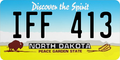 ND license plate IFF413