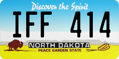 ND license plate IFF414