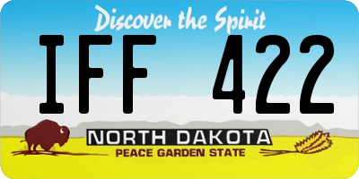 ND license plate IFF422