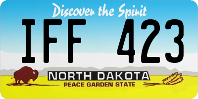 ND license plate IFF423