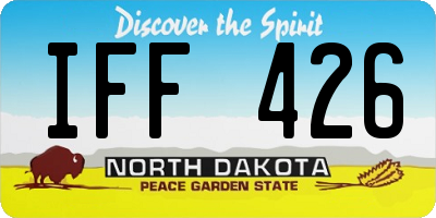 ND license plate IFF426
