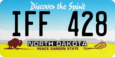ND license plate IFF428