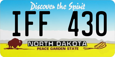 ND license plate IFF430