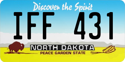 ND license plate IFF431