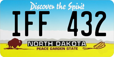 ND license plate IFF432