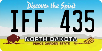 ND license plate IFF435