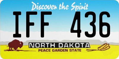 ND license plate IFF436