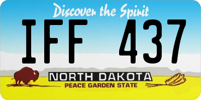 ND license plate IFF437