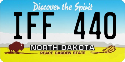 ND license plate IFF440
