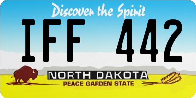 ND license plate IFF442