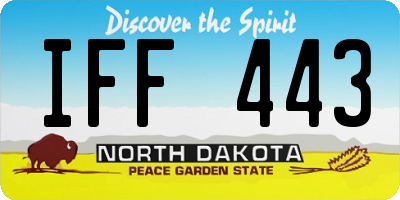 ND license plate IFF443