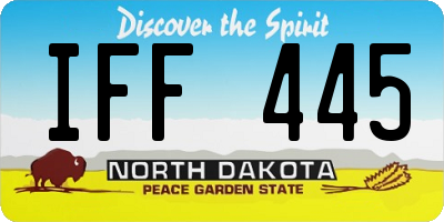 ND license plate IFF445