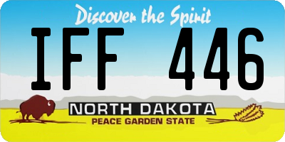 ND license plate IFF446