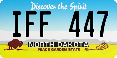 ND license plate IFF447