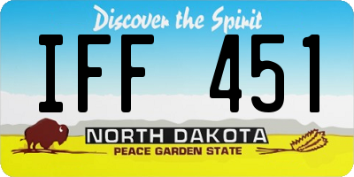 ND license plate IFF451