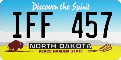 ND license plate IFF457