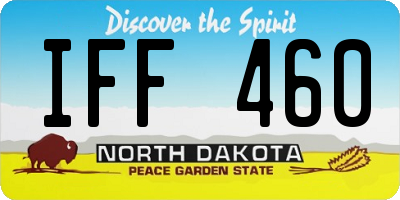 ND license plate IFF460